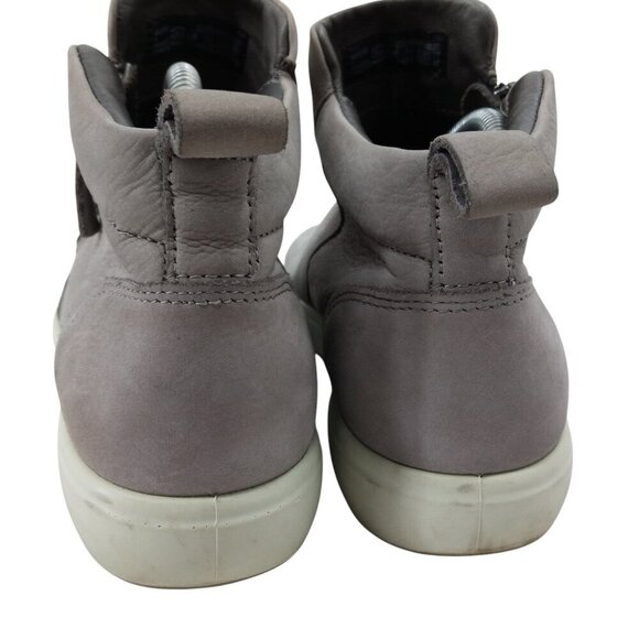 Ecco Soft 7 Zip Ankle Boots Booties Size 41 US 10-10.5 Gray Nubuck Comfort - Picture 7 of 13